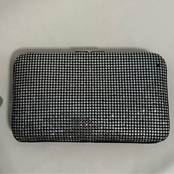 Judith Leiber Swarovski Crystal Evening Bag Clutch with Chain Mirror Comb Glam - Picture 6 of 16